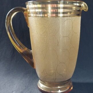 Amber Glass, Frosted, Retro, Jug