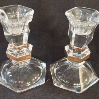 2 Glass Candle holders