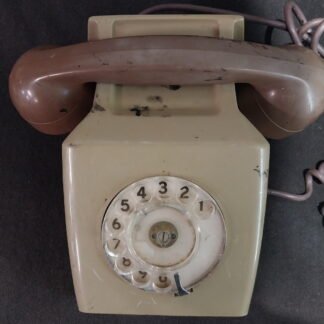 Green and Brown rotary telephone