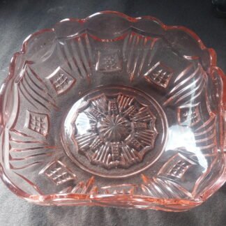Pink Glass Centre table fruit bowl.